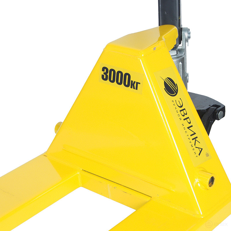 Тележка гидравлическая (рохля) ER-67003 ручная 3т (ручной спуск,длина вил 1200мм,колеса:полиуритан, min 85мм.max 200мм) ЭВРИКА /1 NEW