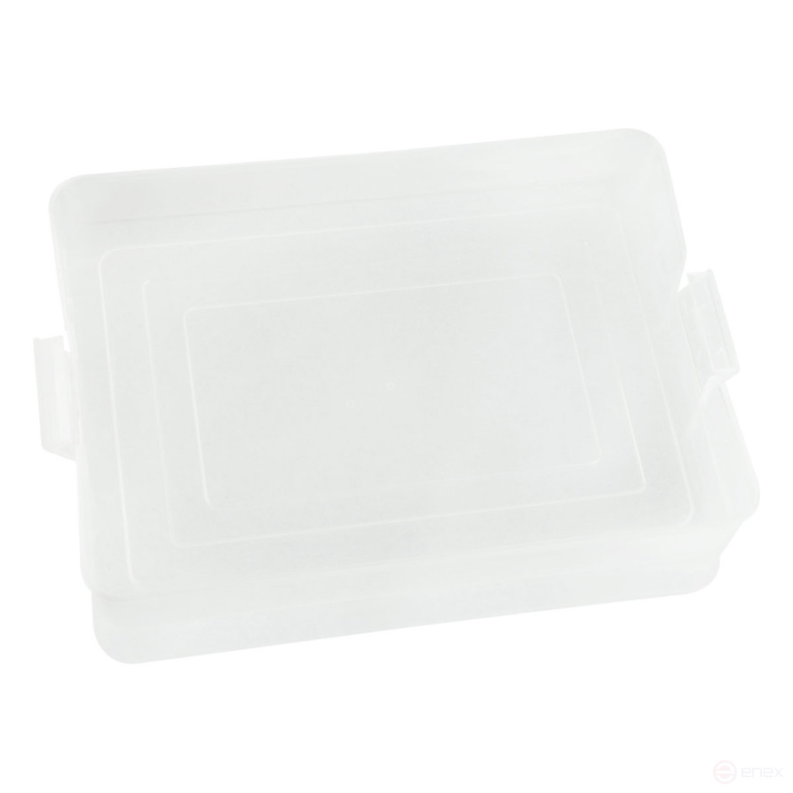 Контейнер для документов СТАММ А4, 260*350*65мм, пластик., с защелками, прозрачный