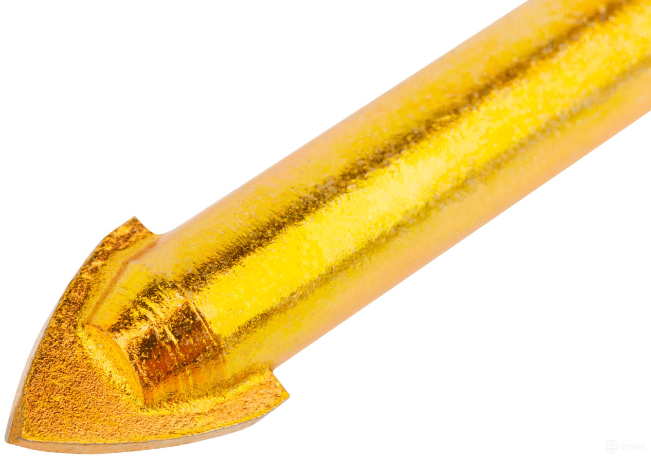 Universal drill bit for tile, glass, granite, concrete, brick, triangular shank, 12x85 mm