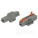 ERA terminal NO-225-397 pass-through with mounting plate 222-2411P with levers 1 pole 0.08-2.5/4 mm2 pack of 20 pieces