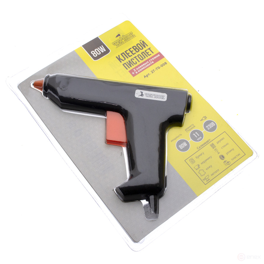 Пистолет клеевой 11 мм, 80Вт, ЧЕГЛОК