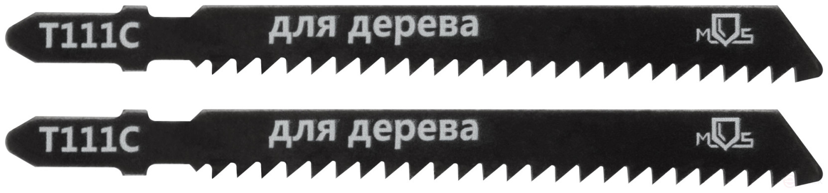 Blades for electric jigsaw, T111C, wood, HCS, 100 mm, 2 pcs.