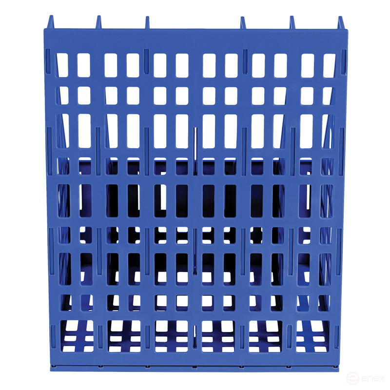 Vertical STAMP paper tray, prefabricated, 5 compartments, blue