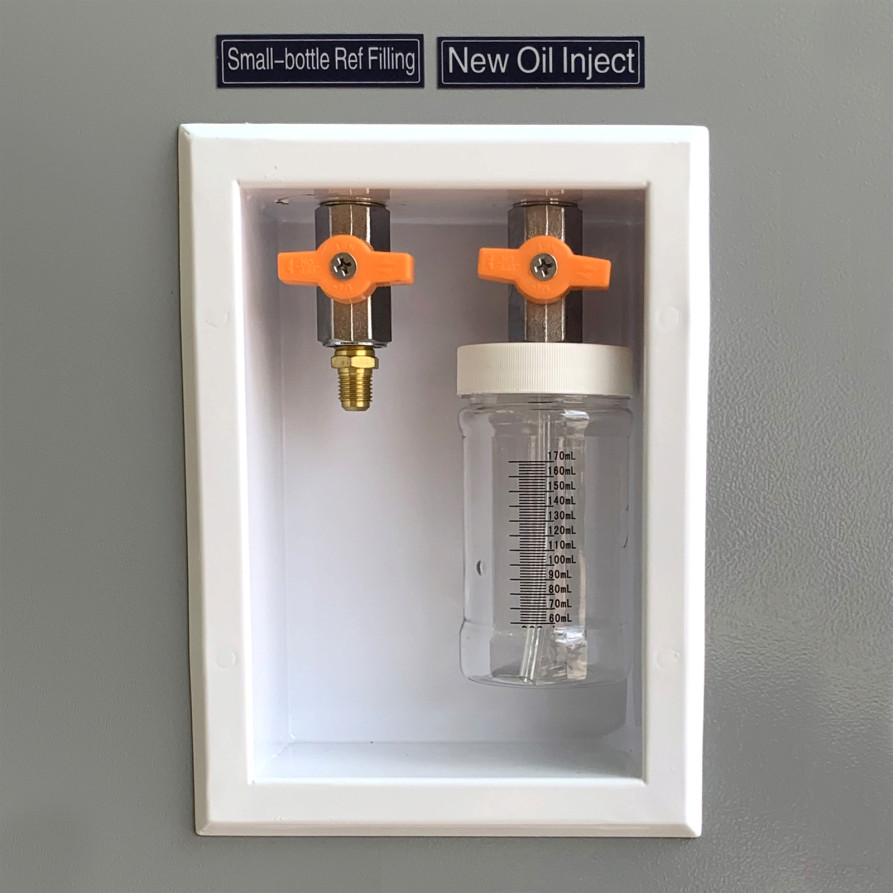 Installation of refrigerant replacement in T-HOL500 AE&T air conditioners