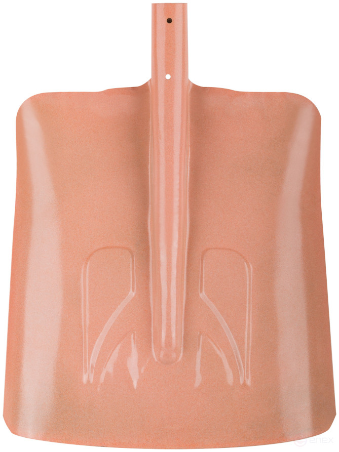 Snow shovel, steel sidewalk shovel without handle 340x385 mm