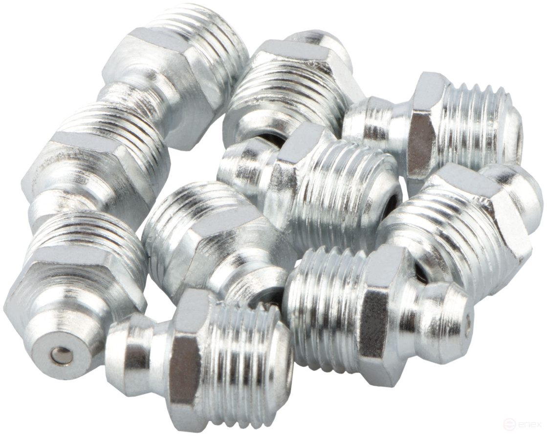 Пресс-маслёнка М10х1 прямая (10 шт)(Н1) АвтоDело 42159