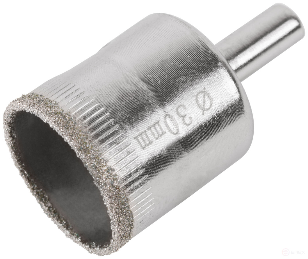 Коронка кольцевая по кафелю и стеклу алмазная 30х50 мм