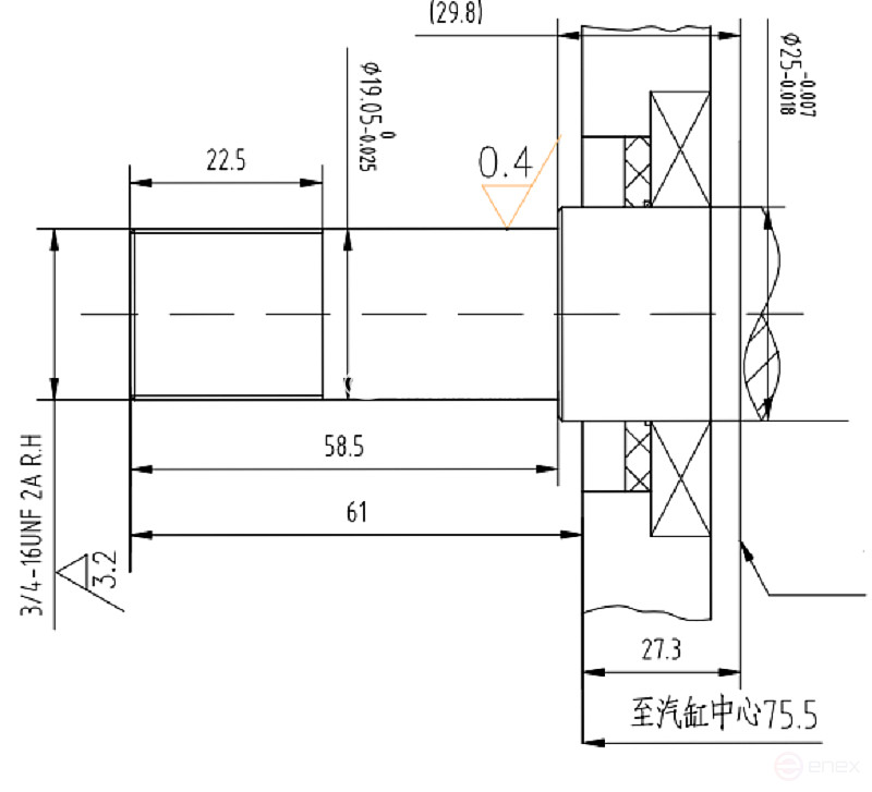 Коленвал LIFAN 13100/168F-2 - 170F D19,05мм резьбовой (P4 type)