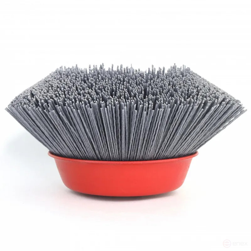 Щетка чашечная Д150*M14, ворс полимер-абразив P120 по дереву для УПМ УШМ (болгарка) (1-234)