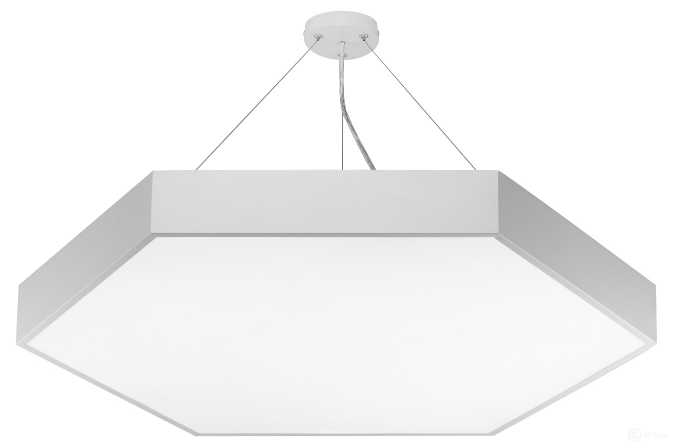 Светильник LED ЭРА Geometria SPO-121-W-40K-038 Hexagon 38Вт 4000K 4000Лм IP40 600*80 белый подвесной драйвер внутри
