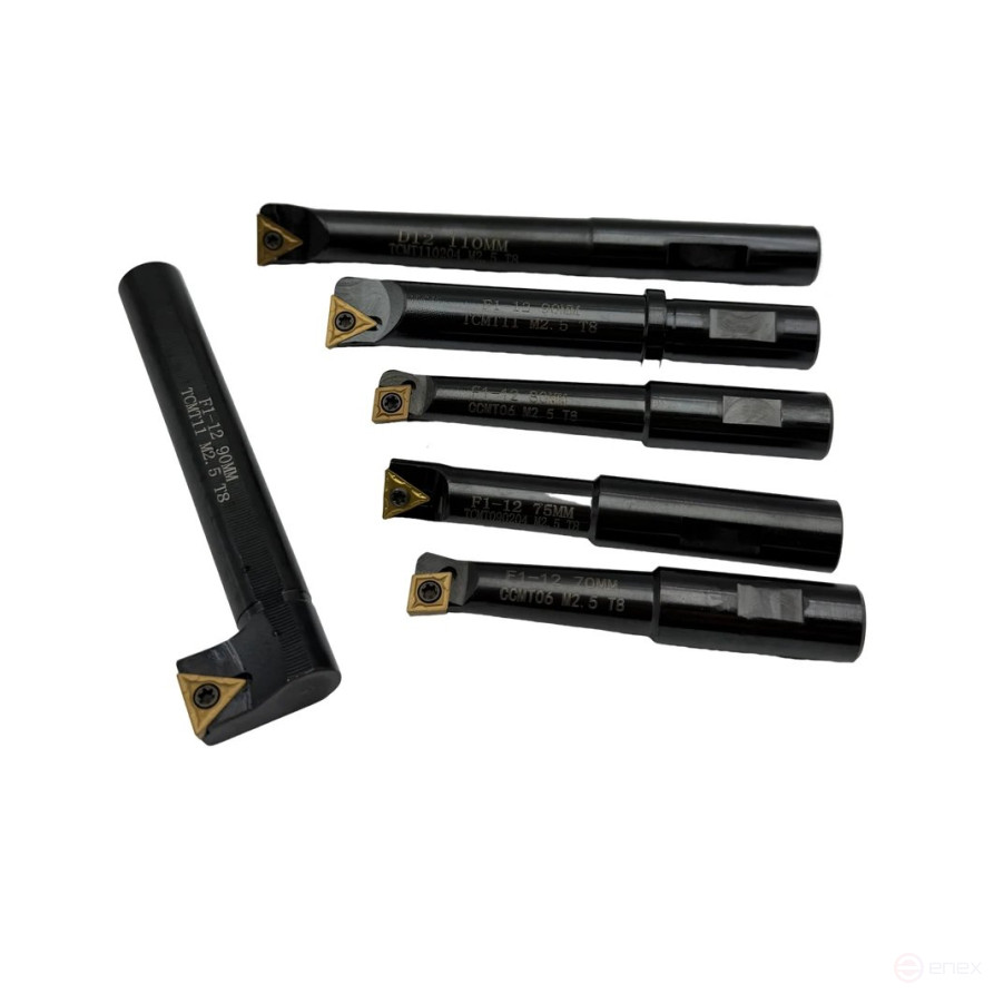 A set of 6 cutters. with fur. fastening of t/c plates to boring heads f 50 mm (F1-12 mm) TORNERI T024145