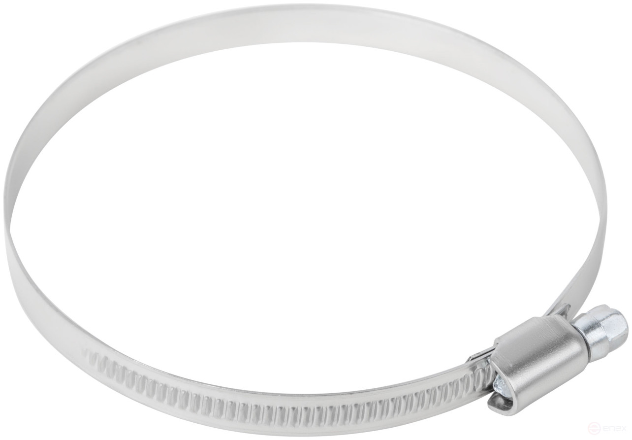 Хомут обжимной накатной, ширина 9 мм, нерж.сталь 80-100 мм