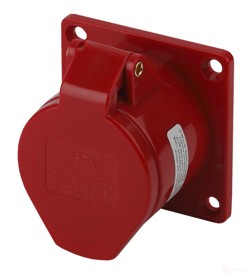 ERA socket R(IN)-16-3P-PE-IP44 fixed internal 414 3P+PE 16A 380V IP44