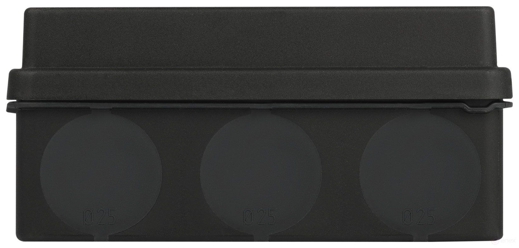 Soldering box ERA KOR-150-110-70- 11g-2MP-B two-component HF UV resistant 150x110x70mm Black Direct mounting IP67