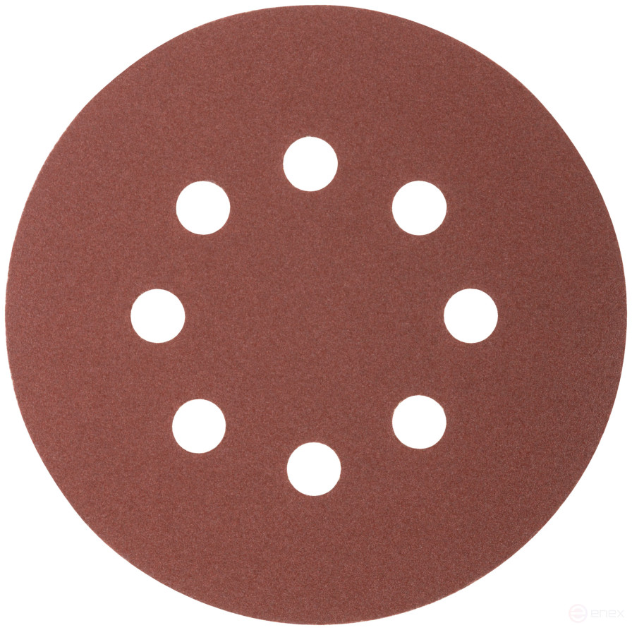 Круги абразивные шлифовальные перфорированные на ворсовой основе под "липучку" (Р120, 125 мм, 5шт.), CUTOP Profi