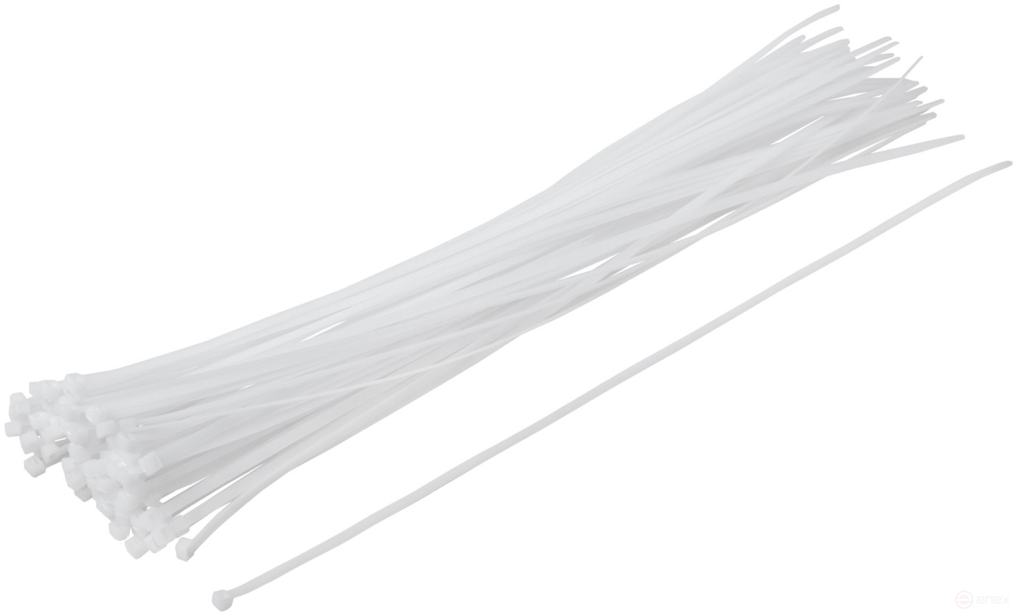 Хомуты нейлоновые для проводов, белые 100 шт., 4,8х500 мм