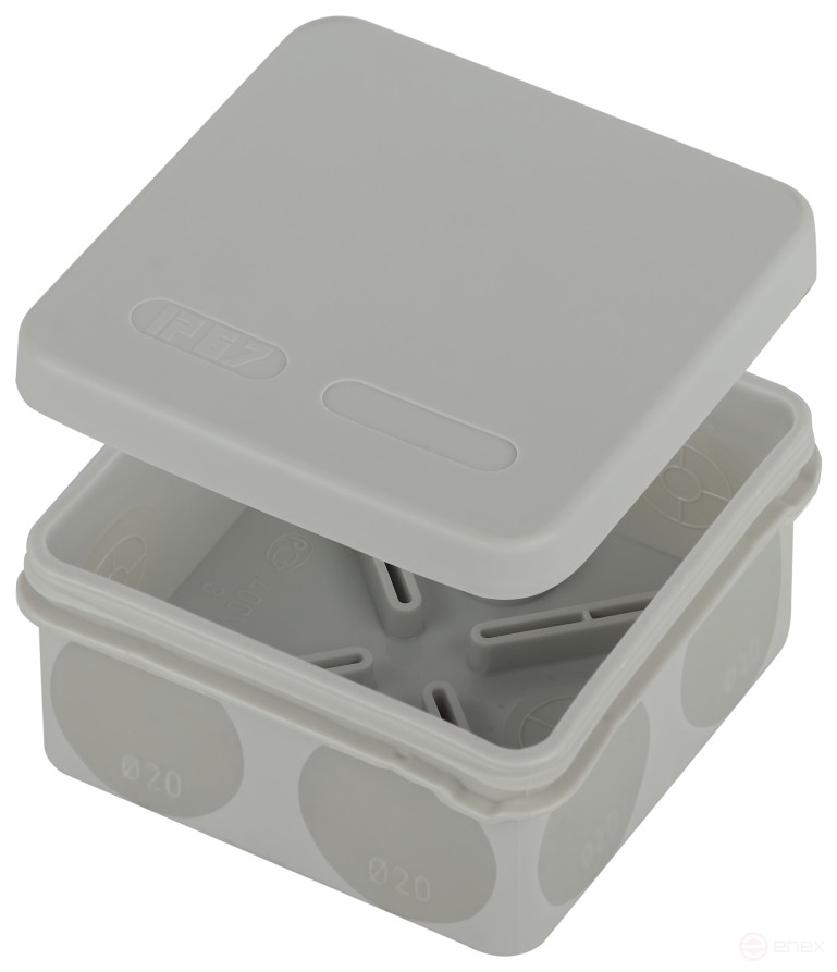 Soldering box ERA KOR-80-80-40- 9g-2MP Two-component HF UV resistant 80x80x40mm grey Direct mounting IP67