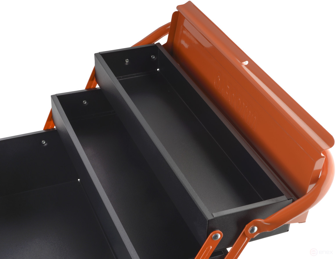 The tool box is metal. 400mm (Car Seat) (44214)