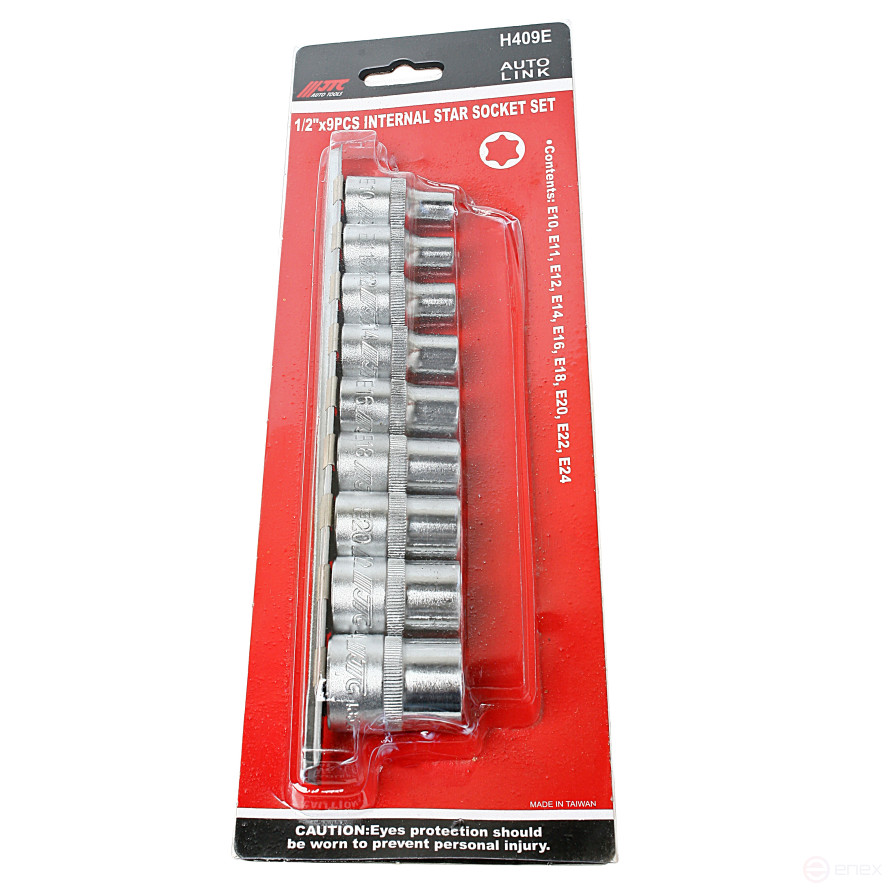 TORX 1/2" E10-E24 9-piece JTC Socket Head Set /1/6/24