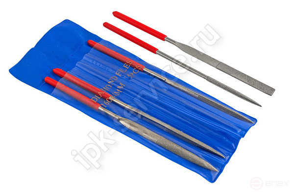 A set of diamond fillets 4x160mm (5 pcs., kr,polukr,plsk,kvdr,trxgr)