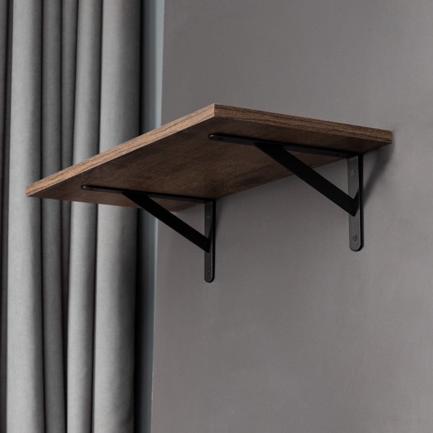 Полкодержатель мет. LINE 150*125*30*4, черный AKS