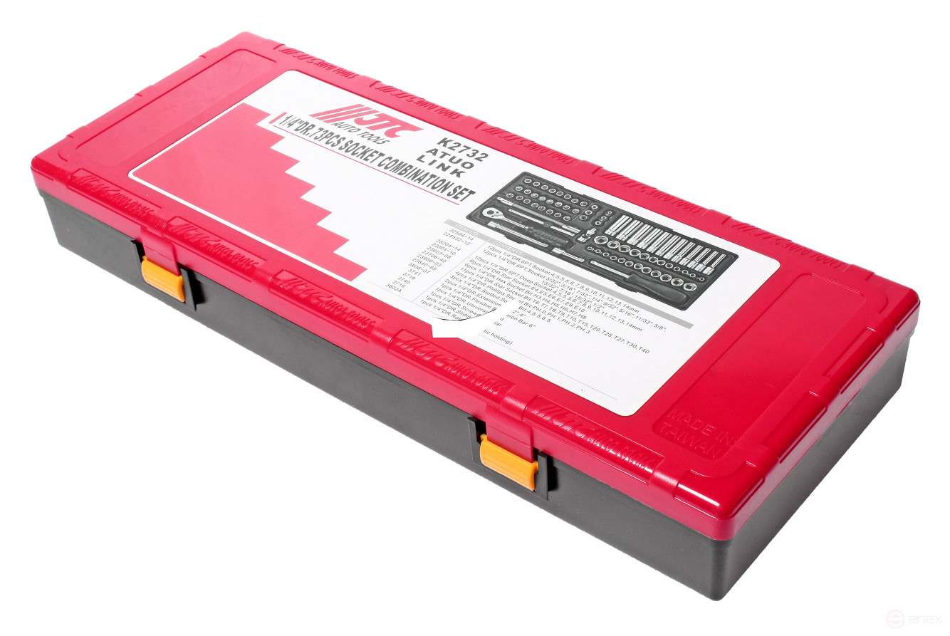 Набор головок 1/4" (в кейсе) 73 предмета JTC /1