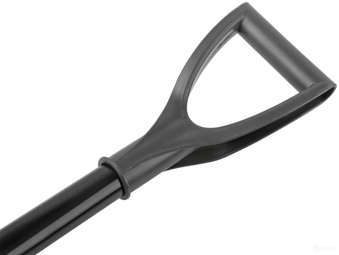 Snow shovel, polycarbonate, aluminum handle, large 520x375x1350 mm