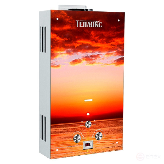 ГПВС-10 (ГПВС-10-З1), Газовый проточный водонагреватель ТЕПЛОКС, 20 кВт, расход 10 л/мин., со стеклом ПС-Закат1