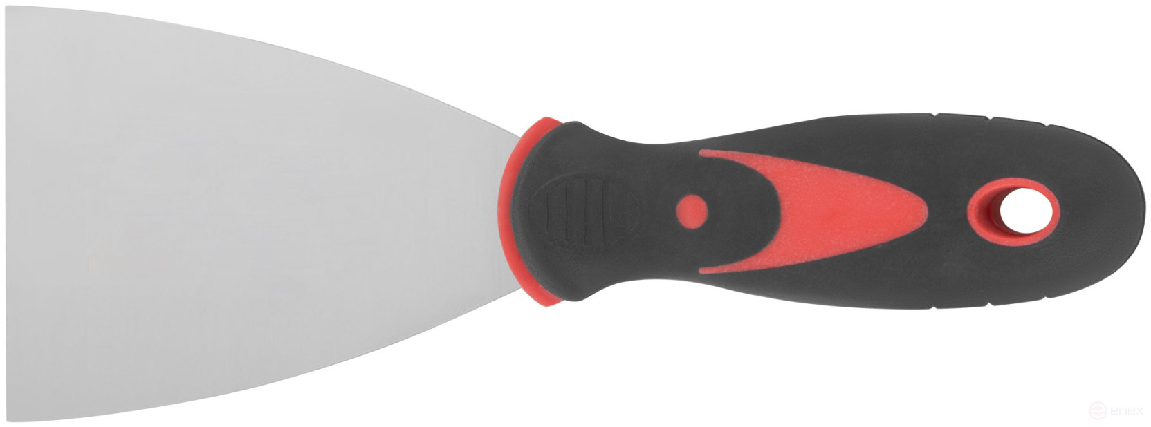 Spatula, stainless steelsteel, rubberized handle 3" (75 mm)