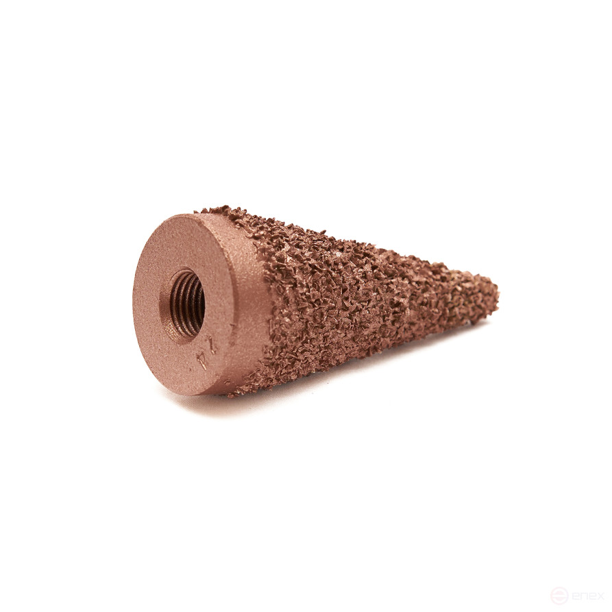 NS05-3324 Rough cone Ø25x50mm AH 3/8"-24 thead, 24 Grit