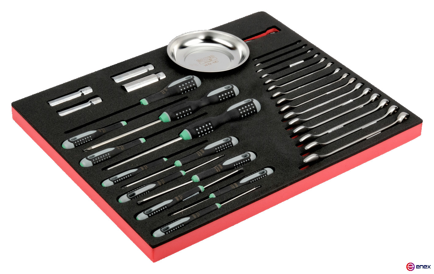 Fit&Go Набор торцевых головок 1/2 + накидные ключи + шарнирно-губцевый инструмент в ложементе, 29 предметов