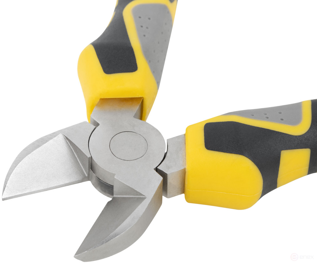 Smart side cutters, tricolor rubberized handles, nickel coating 160 mm