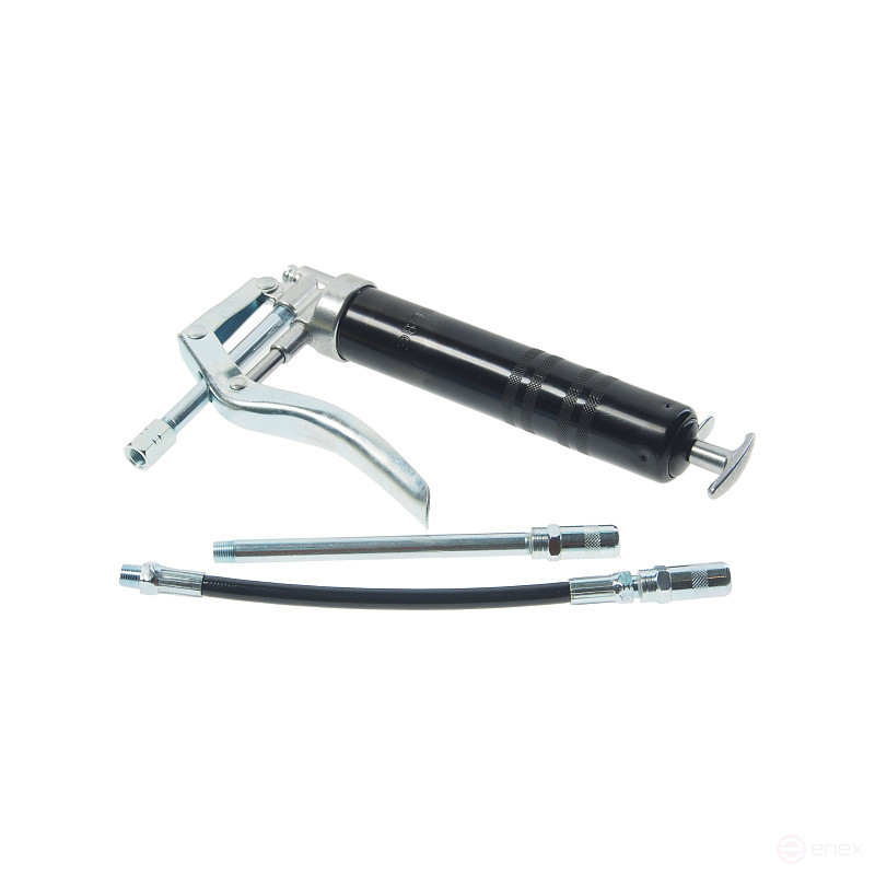 Шприц плунжерный ER-44220-4PC мини работа в 2 направлениях с 3 насадками (120 см³;раб.давление:197бар, макс:272бар;подача:0,35/1 нажатие) ЭВРИКА /1/30