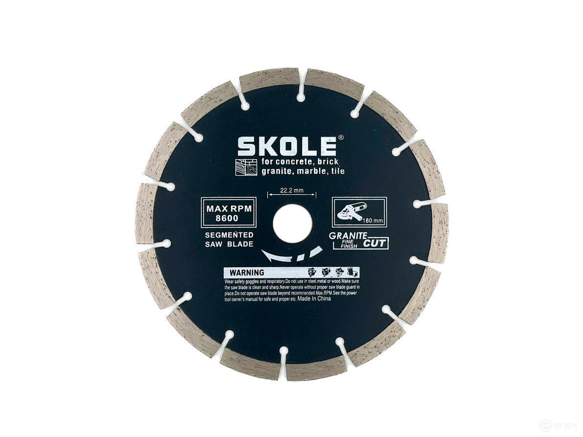 Диск алмазный Skole сегментированный 180мм (AZ2) AZ2-180