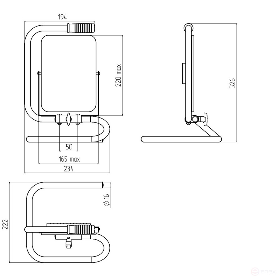 ERA LPR-STAND floodlight stand up to 175mm wide