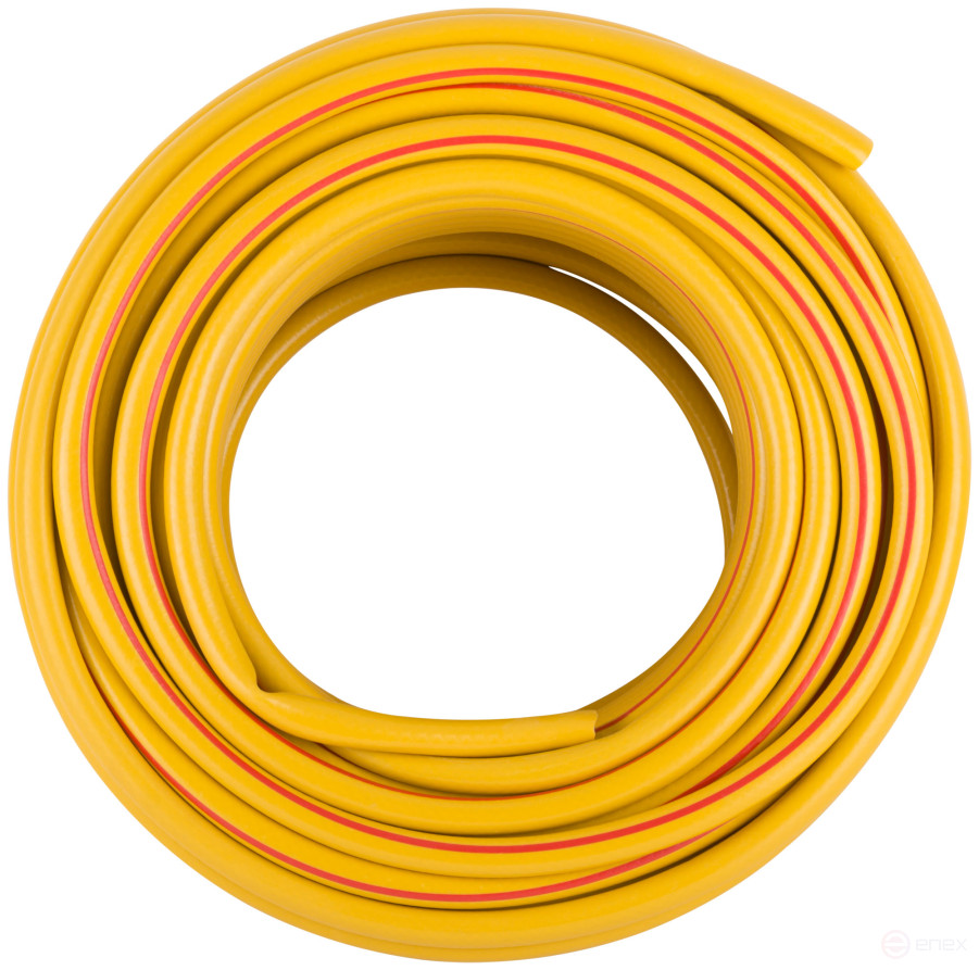 Шланг поливочный трехслойный армированный, желтый 1/2" х 1,9 мм х 50 м
