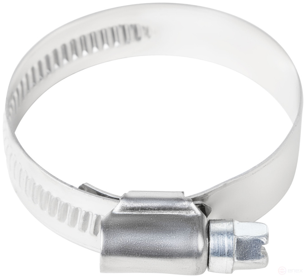 Crimping knurled clamp, width 12 mm, stainless steel.steel 30-45 mm