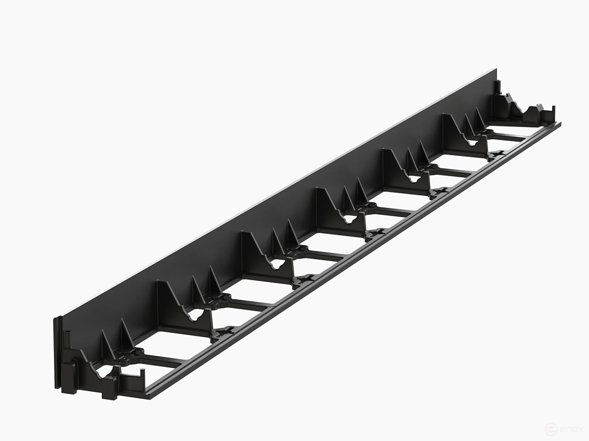 Garden curb 1000 mm height 58 mm black 1 piece