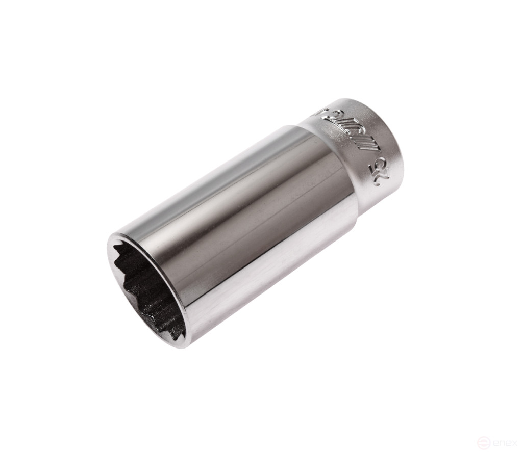 Головка торцевая 1/2" 25мм 12-ти гранная глубокая L=76мм JTC