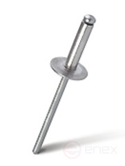 Заклепка вытяжная открытая MESSER Нерж.сталь/Нерж.сталь Sst/Sst Увеличенный бортик. 4,0X16 мм (упаковка 500 шт.)