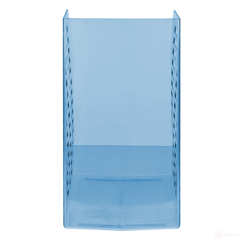 Лоток для бумаг вертикальный СТАММ "XXL", тонированный голубой