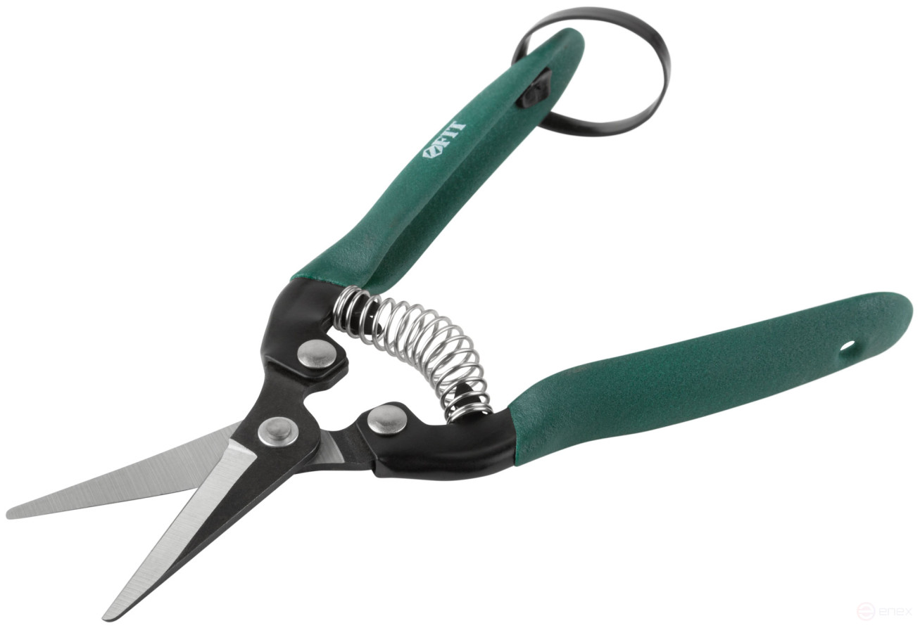 Секатор цветочный, режущие кромки внахлест, ПВХ накладки на ручки 180 мм