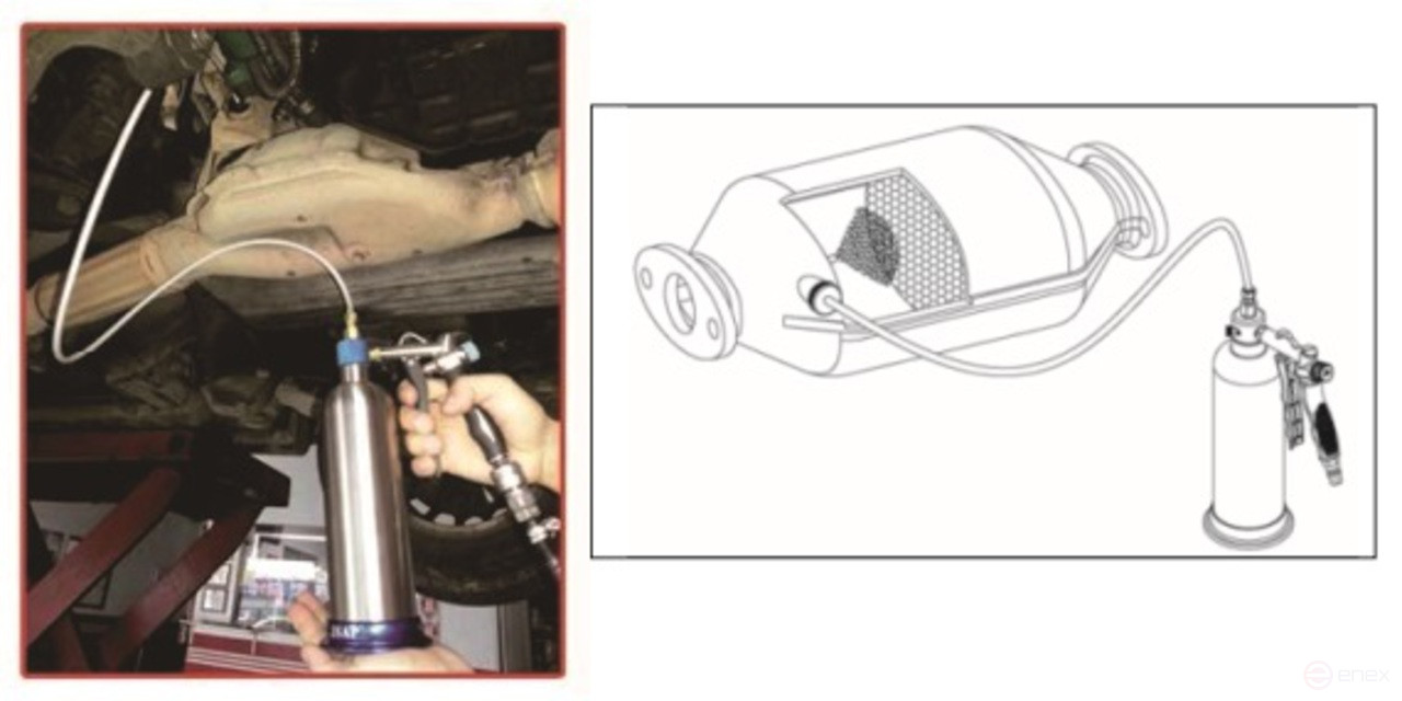 Device for cleaning the catalyst from combustion products (45-100PSI) JTC