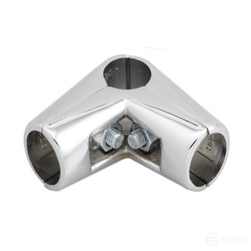 Соединитель 3-х труб d25 (579) угловой, хром AKS
