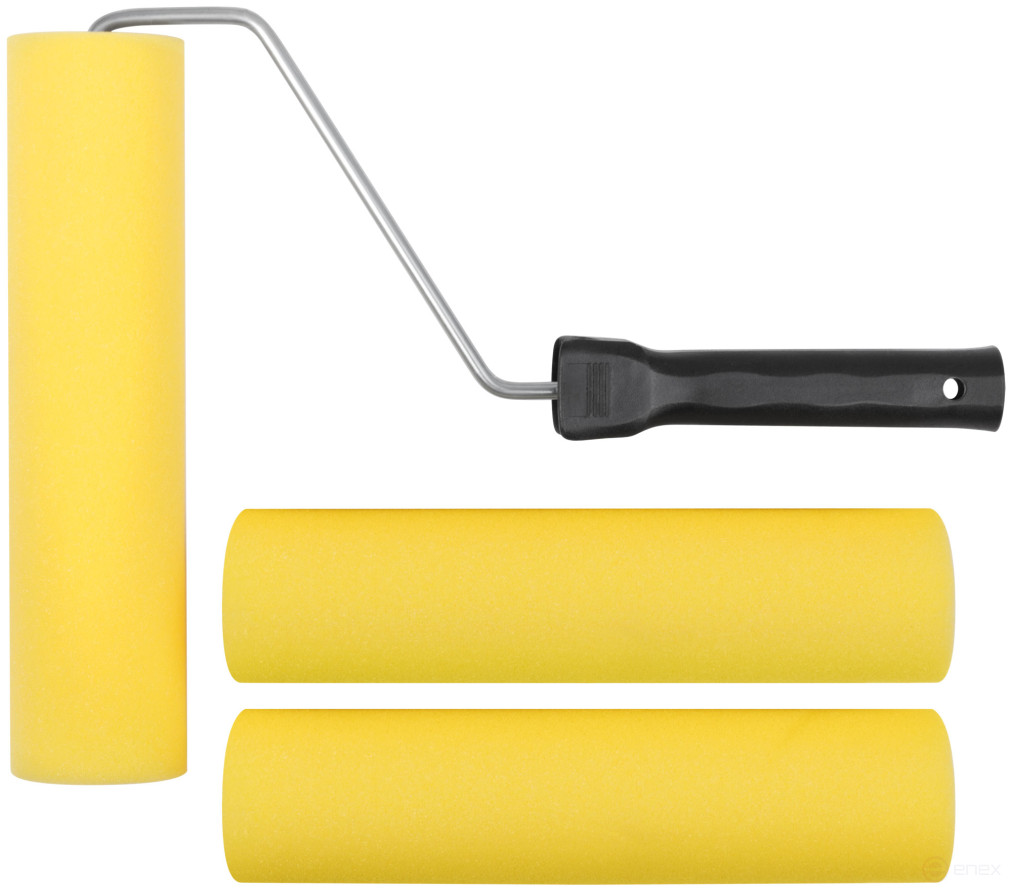 Yellow foam roller 230 mm + 2 replaceable rollers
