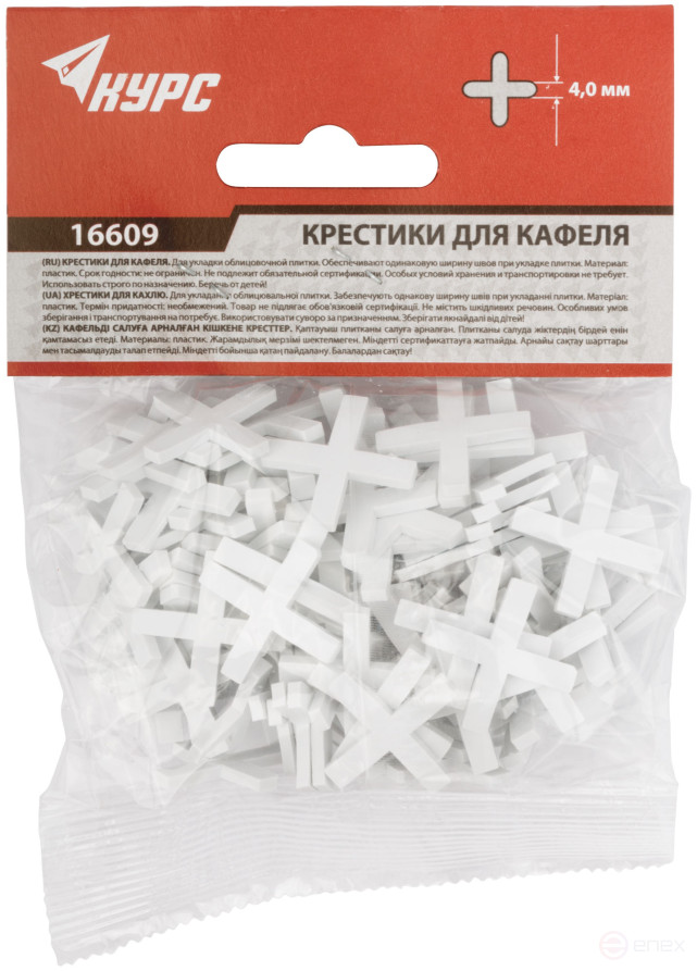 Crosses for tiles 4.0 mm, 100 pcs.