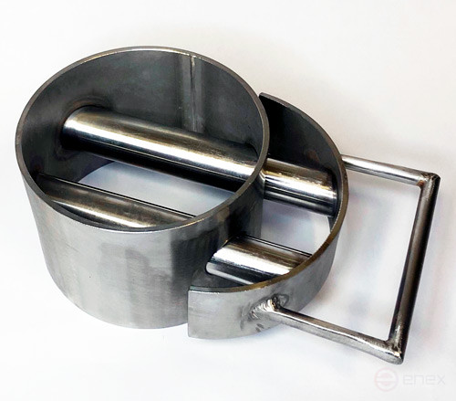 Magnetic grid PROF-MAGNET round with cleaning system, 100x80 mm, 2 rods