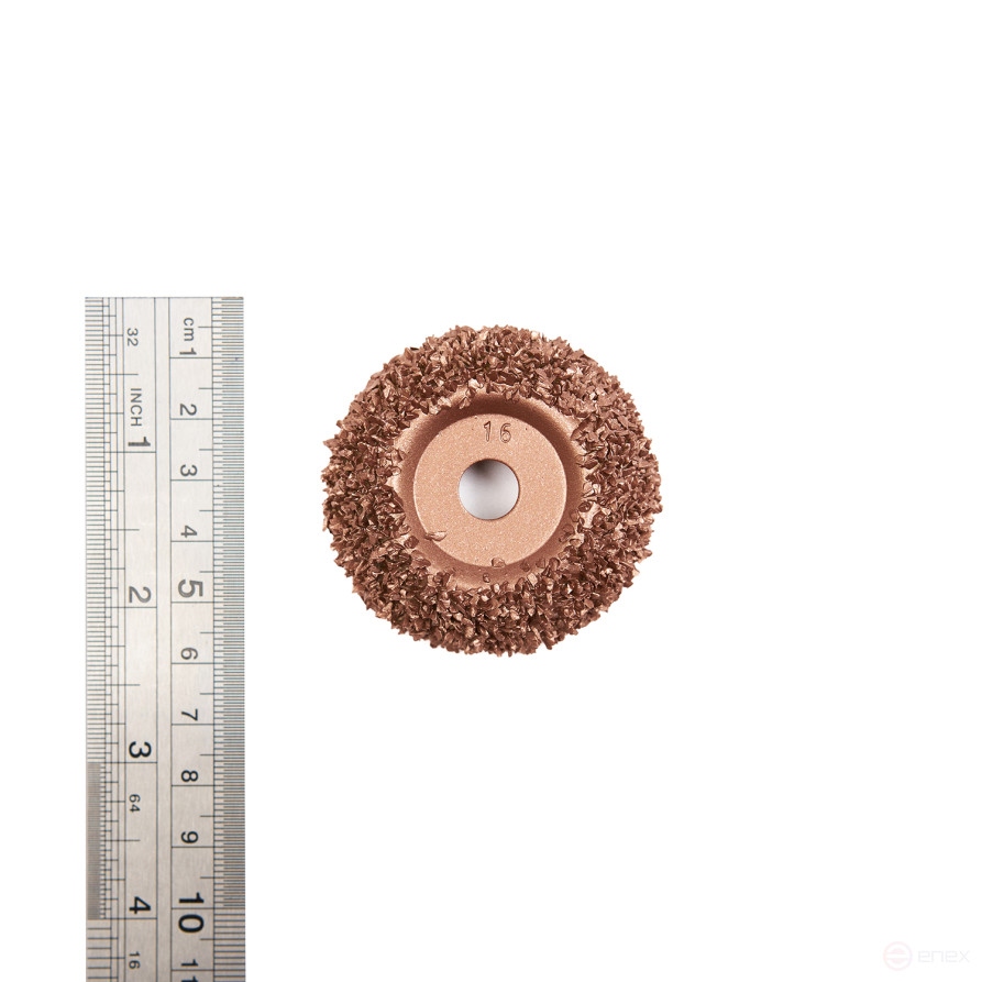 NS05-6116 Rough hemisphere, Ø50x19mm, AH 9.5mm, 16 Grit
