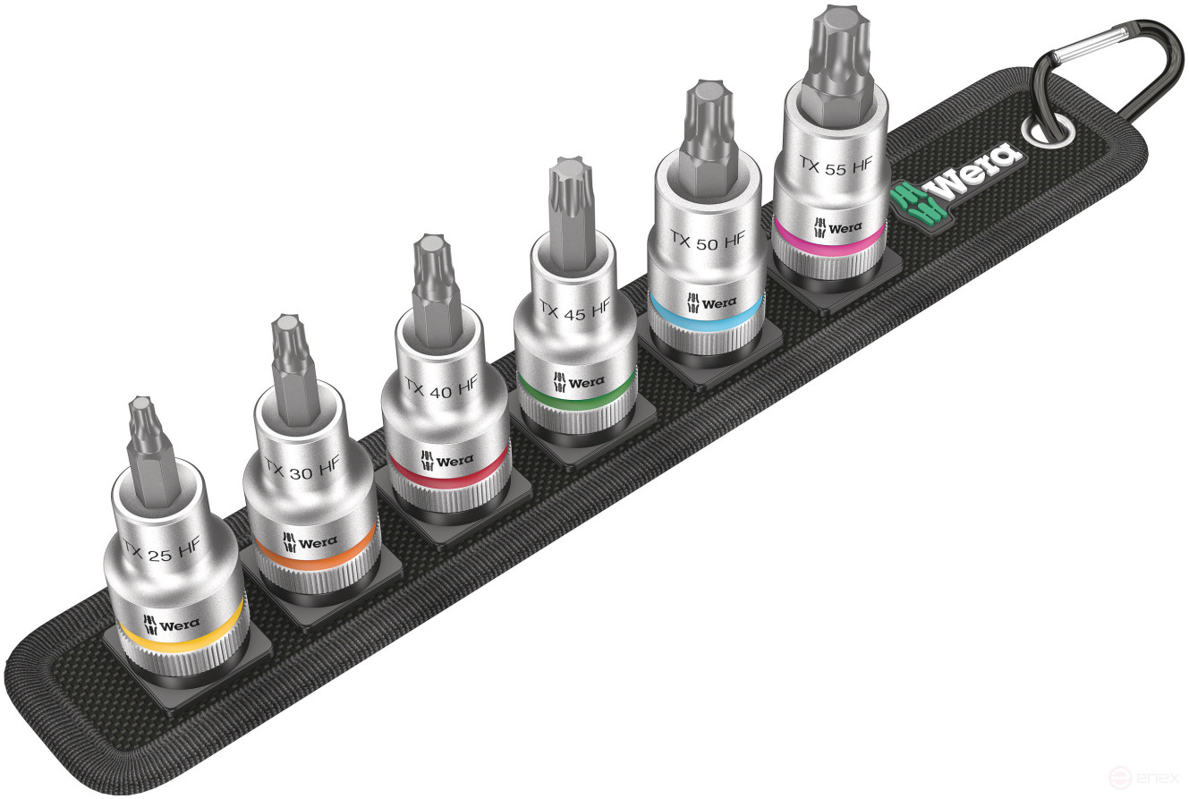 Belt C 3 TORX® HF Zyklop Набор головок торцевых со вставкой, с функцией фиксации крепежа, DR 1/2", 6 предметов
