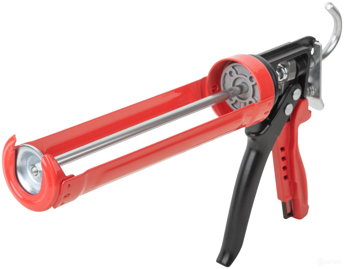 Sealant gun 225 mm semi-hull reinforced, aluminum alloy body, Profi